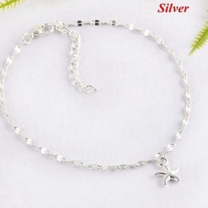 SILVER PLATED STARFISH ANKLE BRACELET